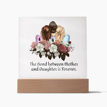 Mother & Daughter Bond Acrylic Square Plaque