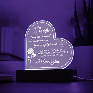 Light of my Life Wife Love Plaque