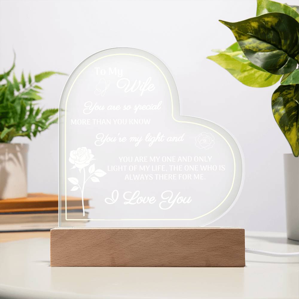 Light of my Life Wife Love Plaque ShineOn Fulfillment