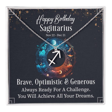 Sagittarius Happy Birthday Necklace