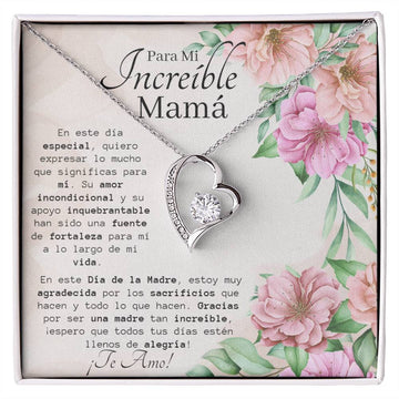 Increíble Mama Heart Pendant Mother's Day Necklace