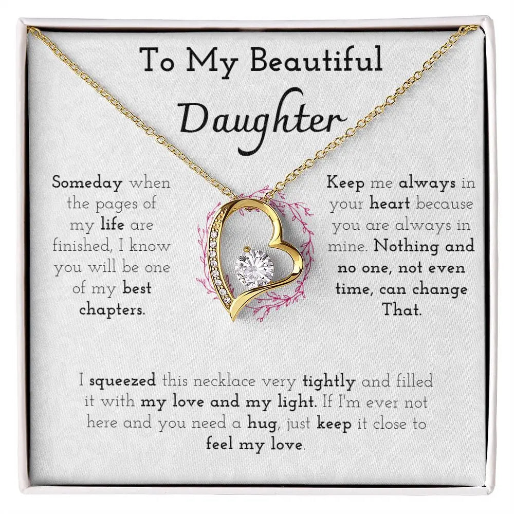 Beautiful Daughter Forever Love Necklace ShineOn Fulfillment