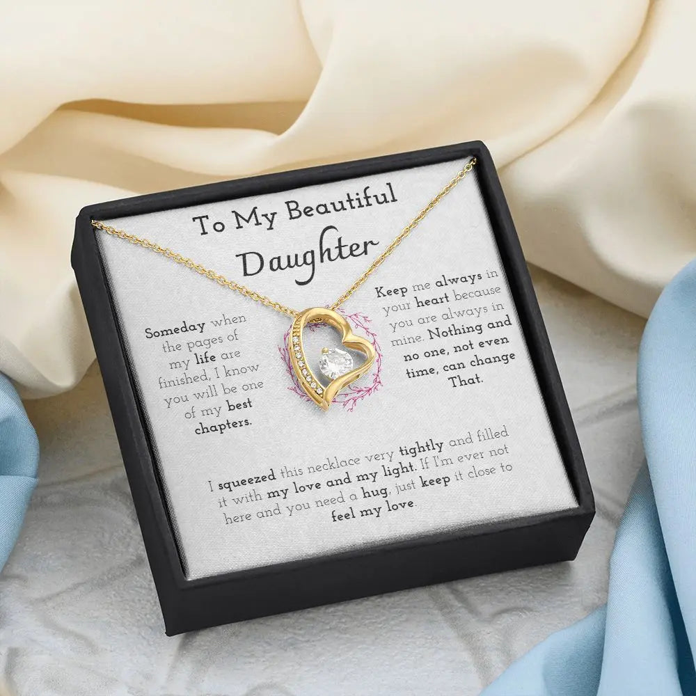 Beautiful Daughter Forever Love Necklace ShineOn Fulfillment