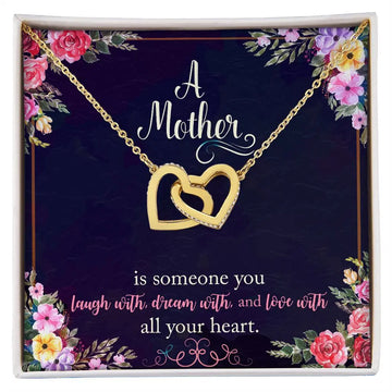 Mom Interlocking Heart Necklace