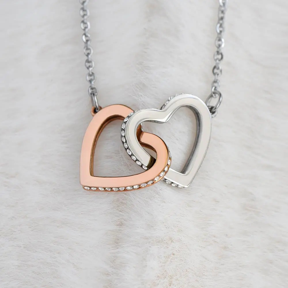 Mom Interlocking Heart Necklace ShineOn Fulfillment