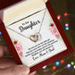 Our Daughter Interlocking Heart Necklace ShineOn Fulfillment
