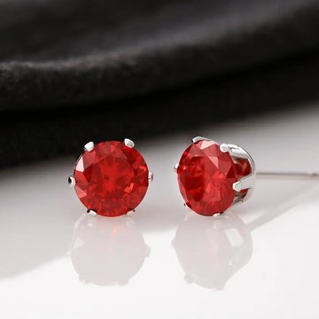 Red Cubic Zirconia Earrings InspireBI