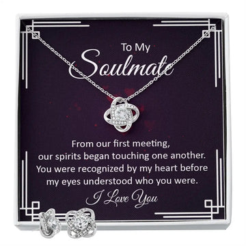 Soulmate Love Knot Necklace and Earrings