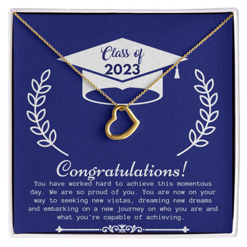 Graduation Heart Necklace Class of 2023
