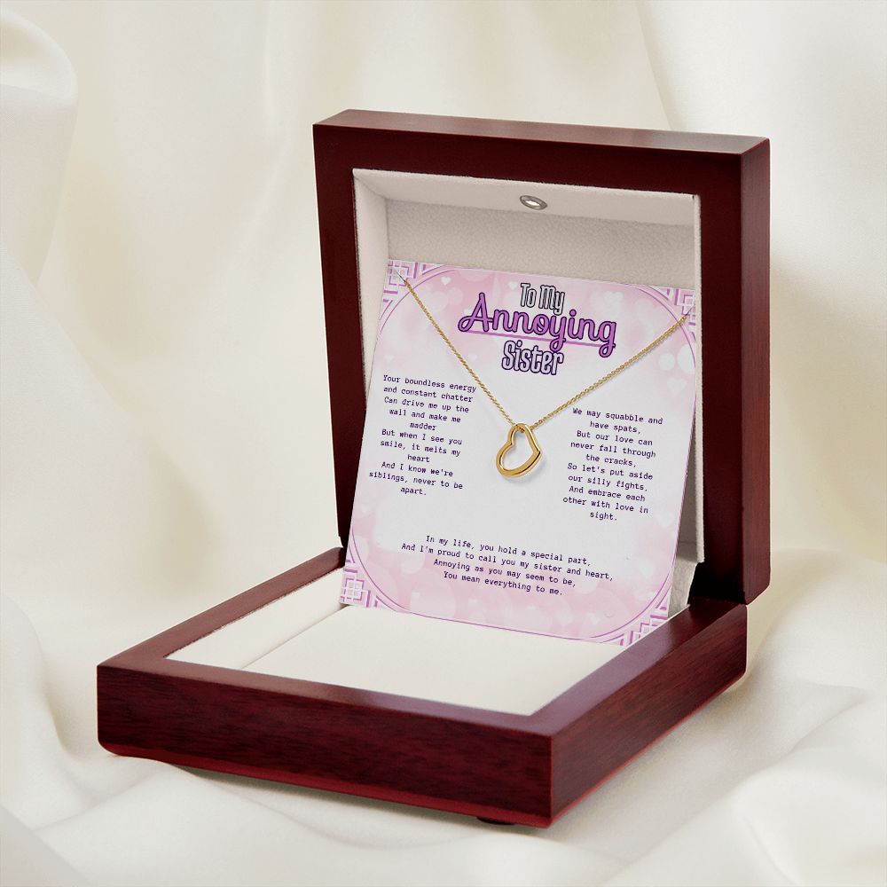 To My Annoying Sister Necklace ShineOn Fulfillment