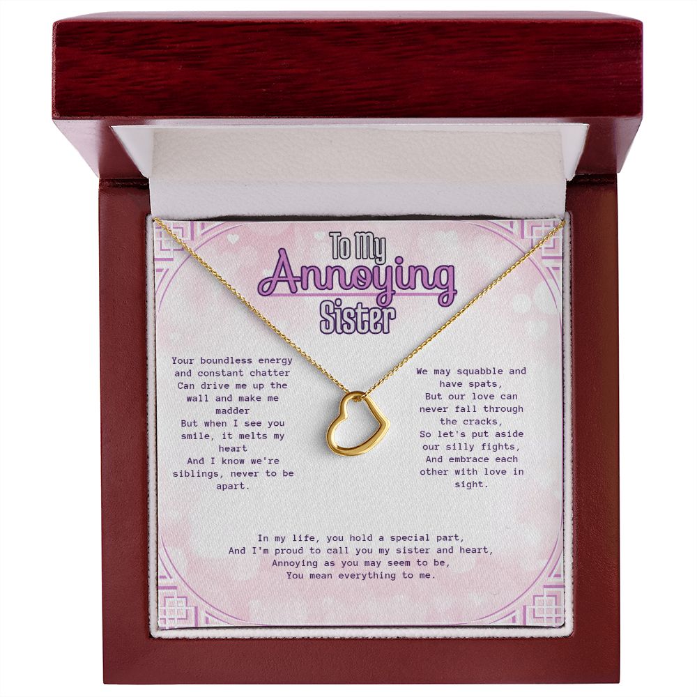To My Annoying Sister Necklace ShineOn Fulfillment