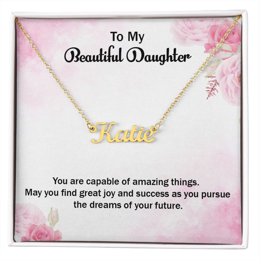 Daughter Custom Name Necklace ShineOn Fulfillment