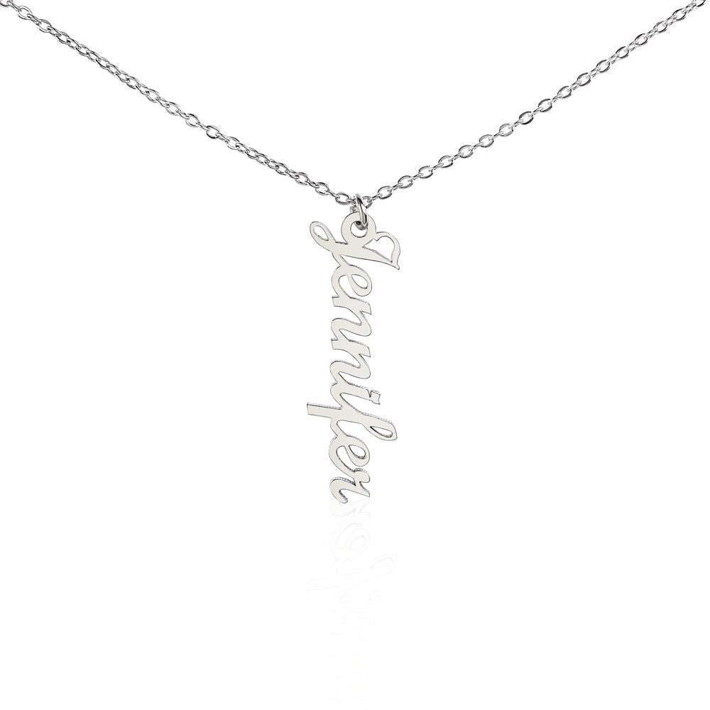 Vertical Name Necklace ShineOn Fulfillment