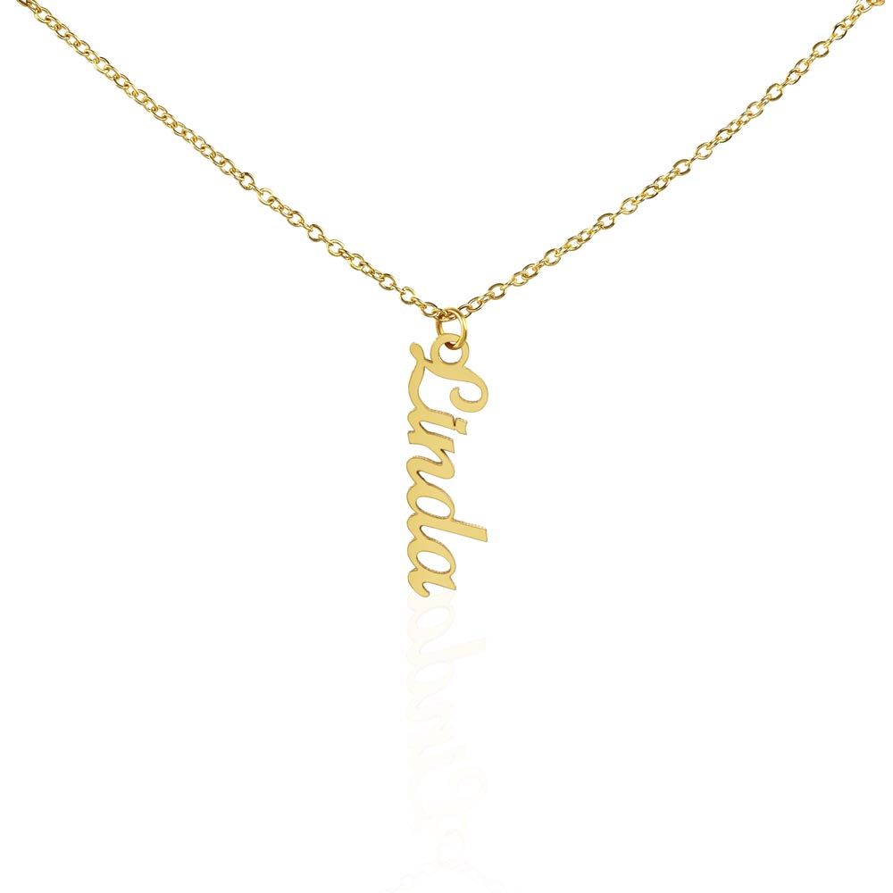 Vertical Name Necklace ShineOn Fulfillment